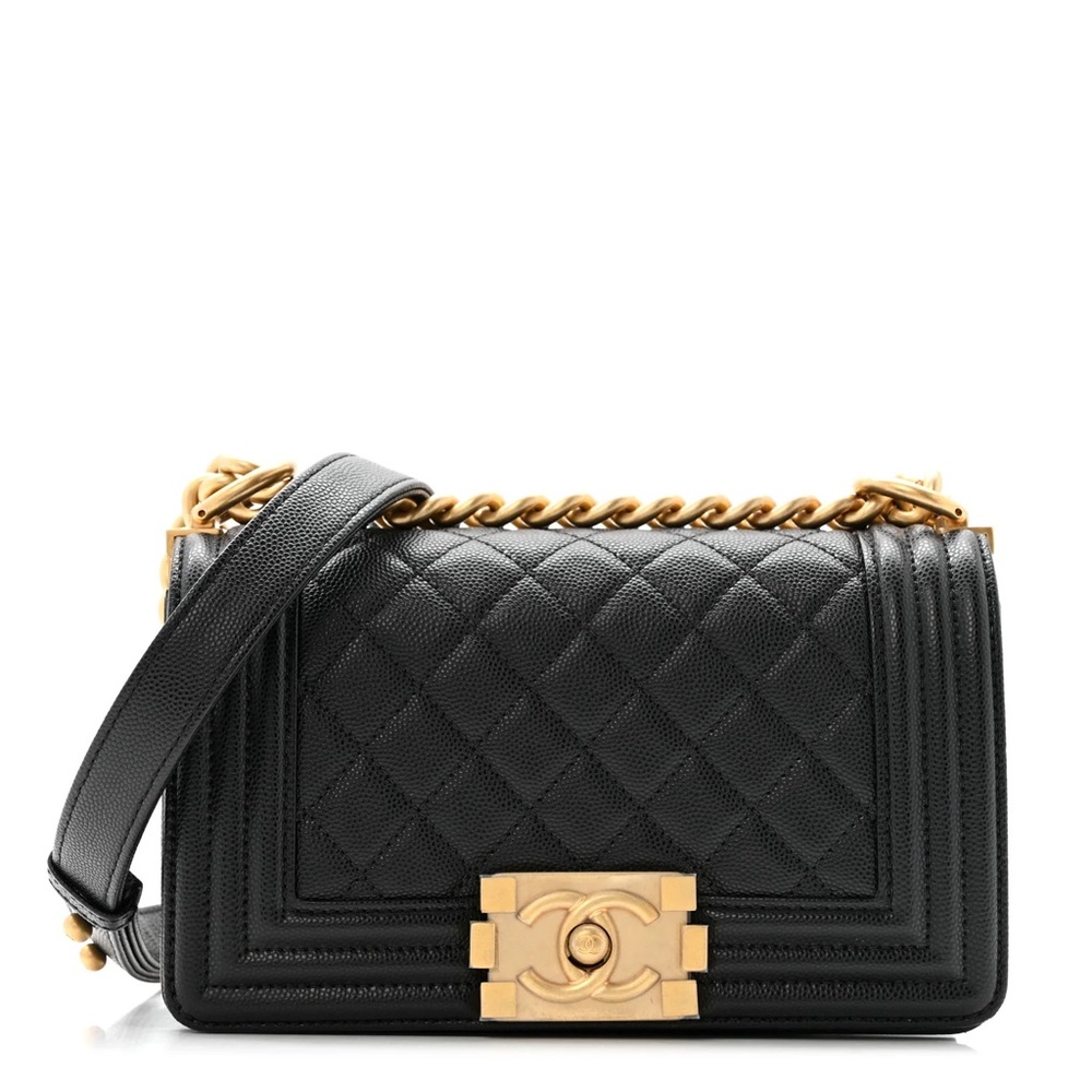 CHANEL Black Quilted Crossbody Bag with Gold Hardware